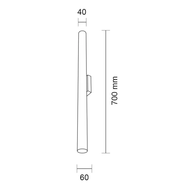 ANTIGO Kinkiet Yabu K1 - Czarny (700 mm) 4426