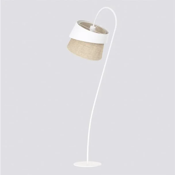 EMIBIG 1711/LP1 CANVA LP1 WHITE NATURAL Lampa podłogowa