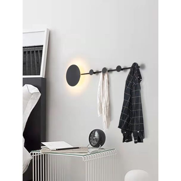 MOOSEE LAMPA ŚCIENNA SHADOW HANG Z WIESZAKIEM CZARNA