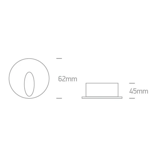 ONE LIGHT 68030/B/W Eglykada czarny wpust ścienny LED 3000K 3W IP54 zasilacz 700mA i