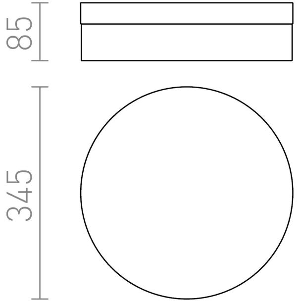 RENDL R12197 AWE 33 sufitowa szkło opalowe/nikiel mat 230V LED 21W IP44 3000K