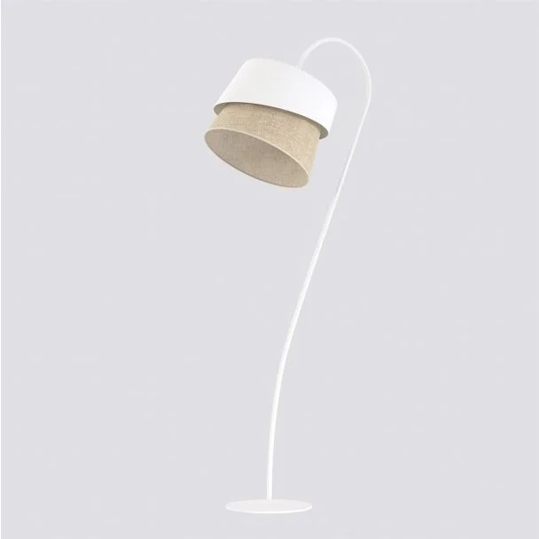 EMIBIG 1711/LP1 CANVA LP1 WHITE NATURAL Lampa podłogowa