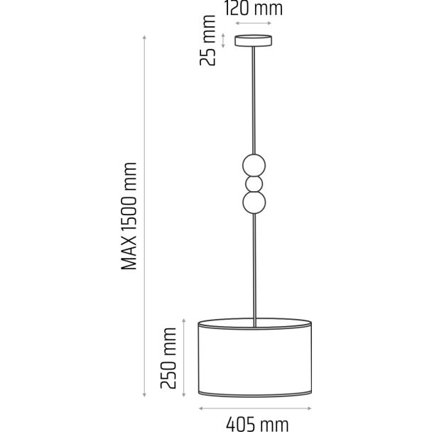 HELLUX 8553212 Lampa wisząca Bolla fi40 szara