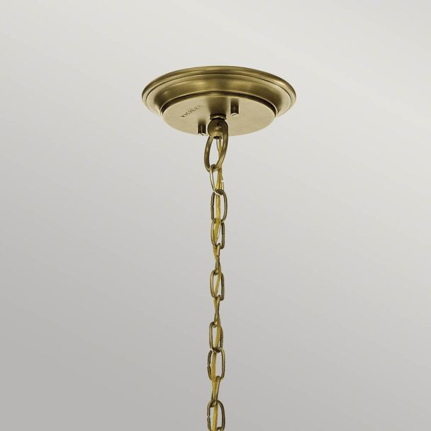 ELSTEAD Waverly KL-WAVERLY3-NBR 3 Light Chandelier - Natural Brass