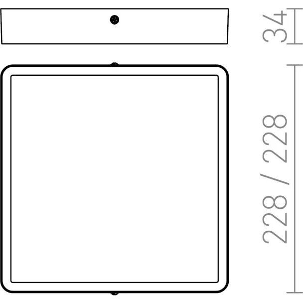 RENDL R13088 HUE SQ 22 DIMM sufitowa biała 230V LED 24W 3000K