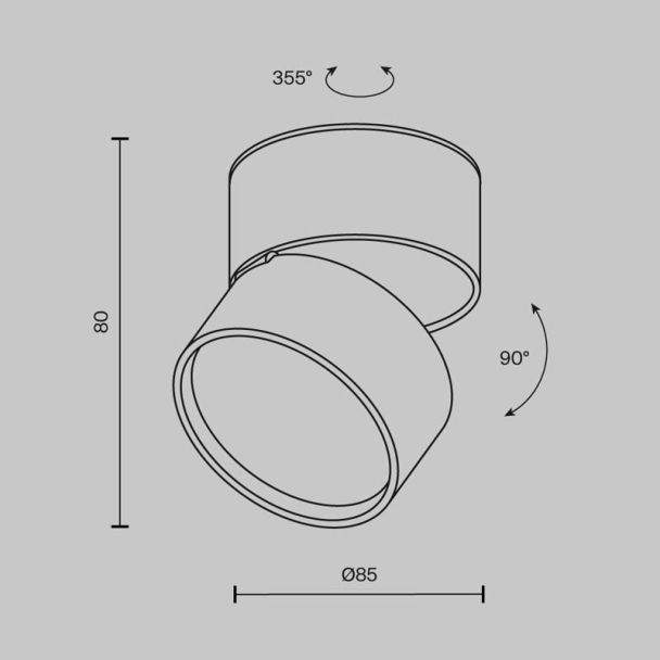 MAYTONI C024CL-12W3K-B-1 Onda lampa sufitowa