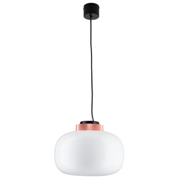 Step into Design 9969P/B white Lampa wisząca BOOM LED biało miedziana 35 cm