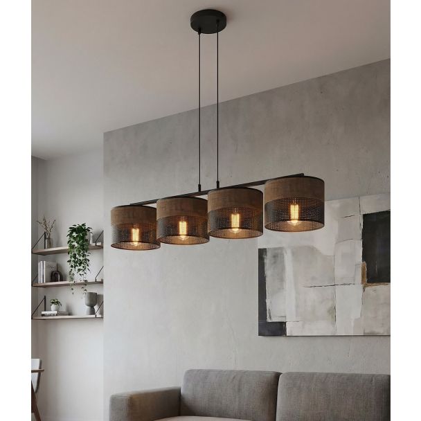 EMIBIG 1653/4 KARBON 4 BL BROWN LAMPA WISZĄCA