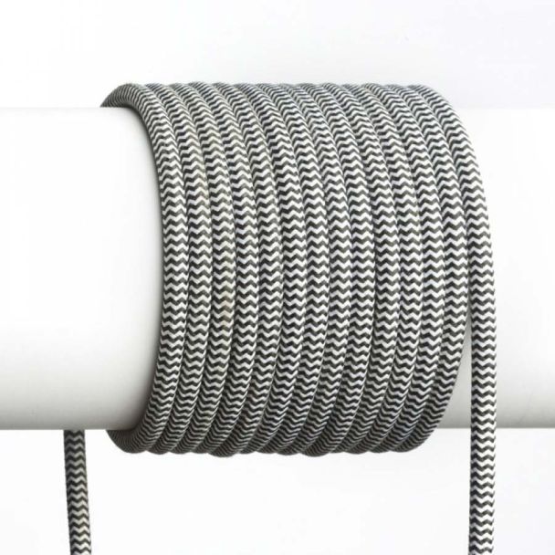 WYPRZEDAŻ RENDL R12216 FIT kabel tekstylny 3x0,75 1bm czarna/biała
