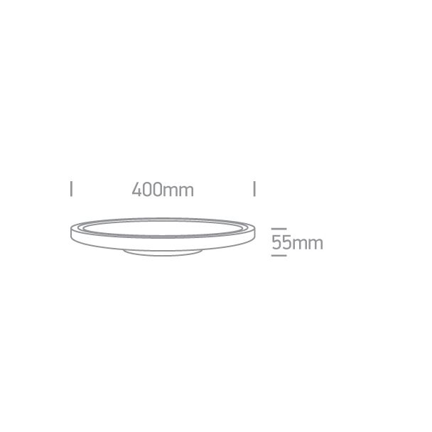 ONE LIGHT 62140FB/W/C Zigos biały plafon LED 4000K 40W