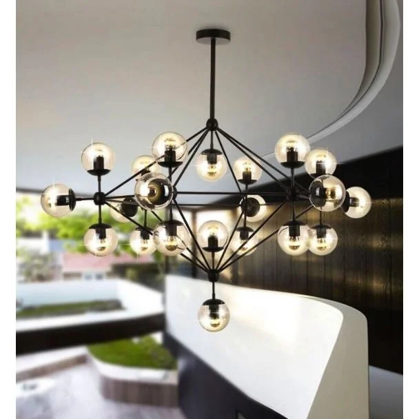 Step into Design ST-9047-21 Lampa wisząca ASTRIFERO-21 bursztynowo czarna 165 cm