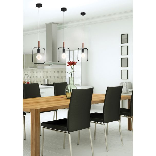 CANDELLUX 31-73501 FRAME LAMPA WISZĄCA 1X60W E27 CZARNY