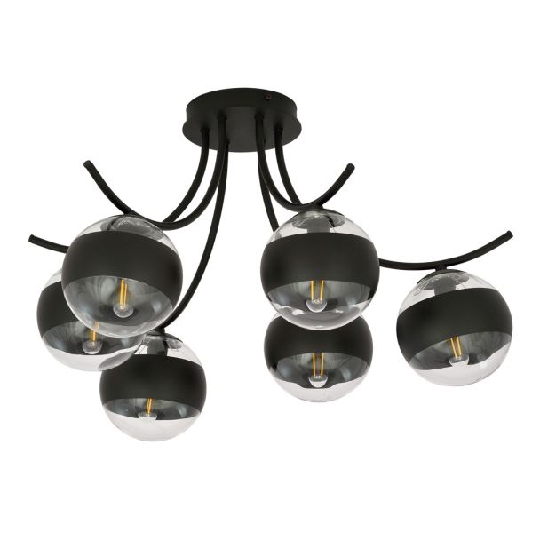 EMIBIG 1111/6 LAMPA SUFITOWA BOSTON 6 BLACK/STRIPE