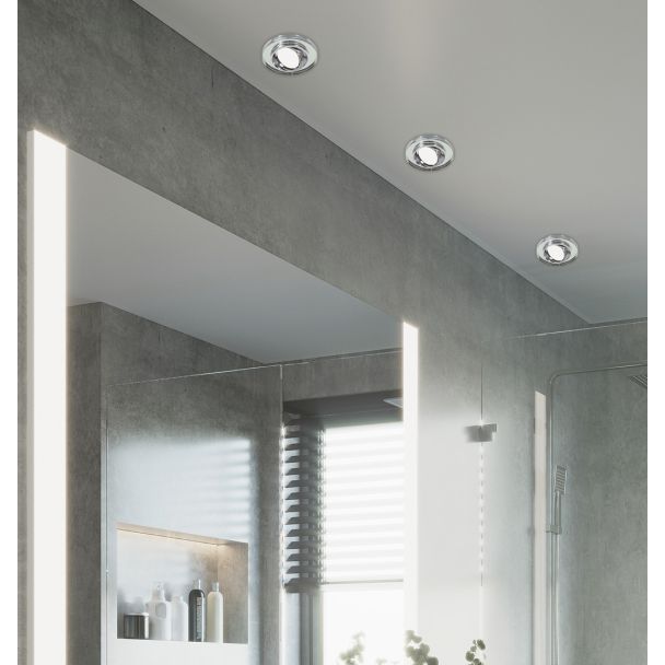 CANDELLUX 2263076 SSU-15 CH/WH MR16 CHROM oczko sufitowe lampa sufitowa OKRĄGŁA SZKŁO BEZBARWNE