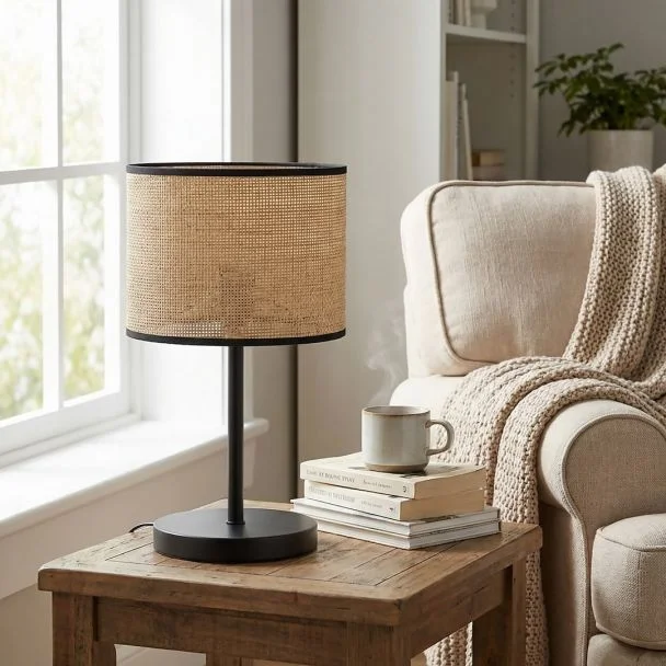 EMIBIG 1654/LN1 ECO LN1 BL RATTAN LAMPKA BIURKOWA
