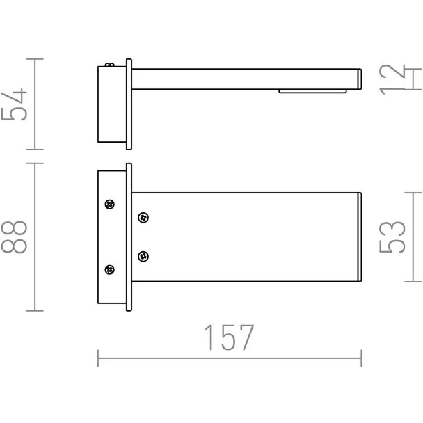 RENDL R10612 PARAGNA ścienna chrom 230V LED 5.7W IP44 3000K