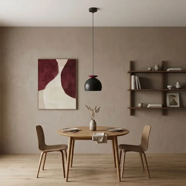 EMIBIG 1752/1 GEO 1 BLACK BURGUNDY Lampa wisząca