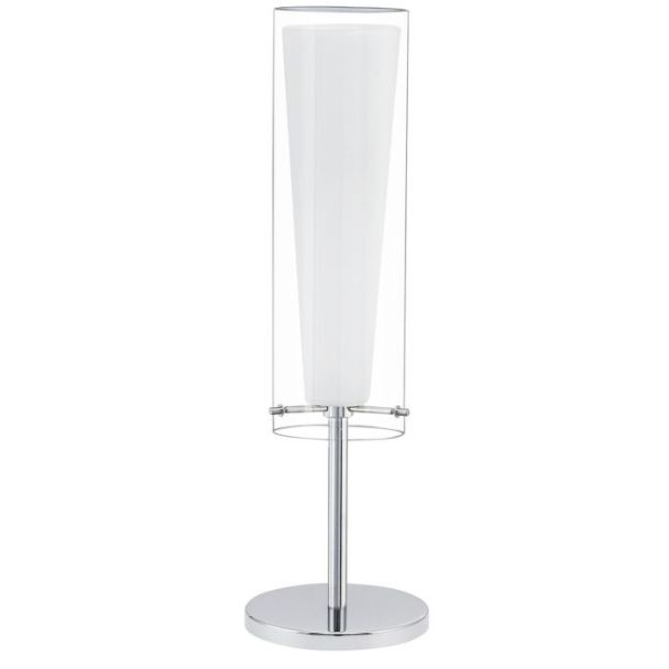 EGLO 89835 LAMPA PINTO OPRAWA STOŁOWA TL/1 E27 CHROM/KLAR/WEISS PINTO