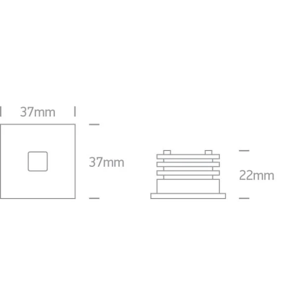 ONE LIGHT 68004A/W/W Ladiko biały wpust ścienny LED 3000K 1W 350mA IP54,