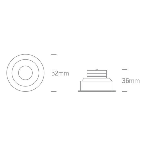 ONE LIGHT 11103B/B/W Psari czarny wpust COB LED 3000K 1W/2W 