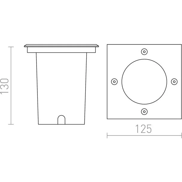 WYPRZEDAŻ RENDL R11962 RIZZ SQ 125 stal nierdzewna 230V LED 7W IP67 3000K