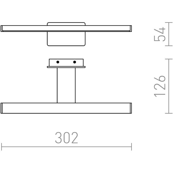 RENDL R10614 PALEA 300 chrom 230V LED 4.4W IP44 3000K