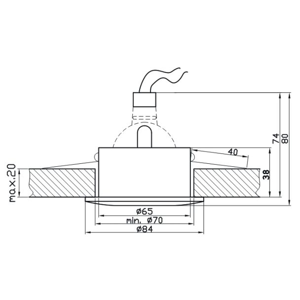 CANDELLUX 2291249 SH-08 PC/CH MR16 PERŁ CHROM/CHROM OPRAWA HERM. IP65