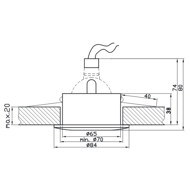 CANDELLUX 2291249 SH-08 PC/CH MR16 PERŁ CHROM/CHROM OPRAWA HERM. IP65
