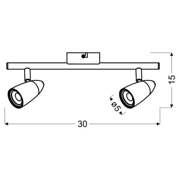 CANDELLUX 92-49575 LIBERTY LISTWA 2X4W LED CHROM