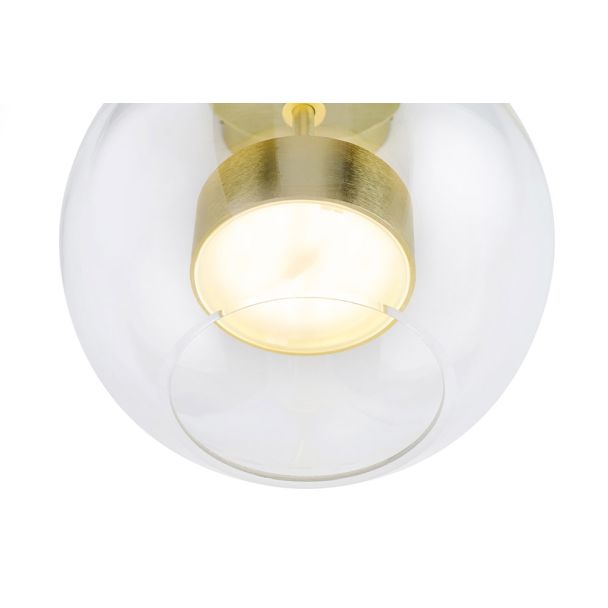 King Home XCW9148-1 Kinkiet CAPRI WALL złoty - 60 LED, aluminium, szkło