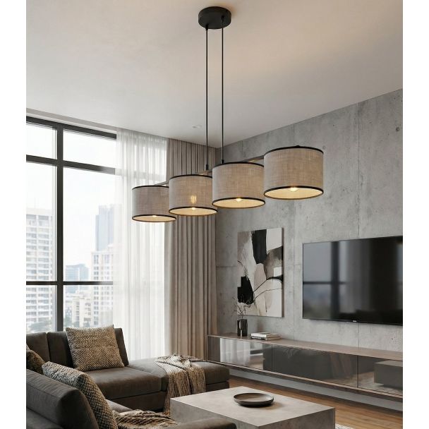 EMIBIG 1656/4 ECO 4 BL GRAY LAMPA WISZĄCA