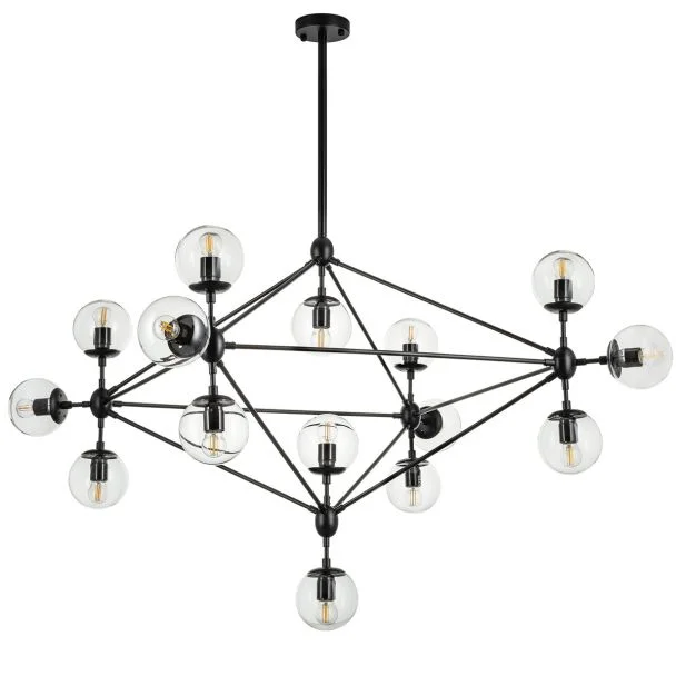 Step into Design ST-9047-15 Lampa wisząca ASTRIFERO-15 bursztynowo czarna 110 cm