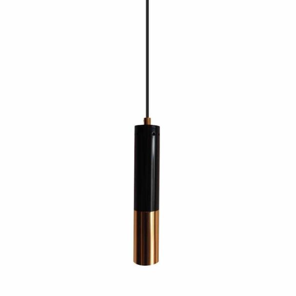 Step into Design ST-5719-1 Lampa wisząca GOLDEN PIPE-1 czarno złota 5 cm