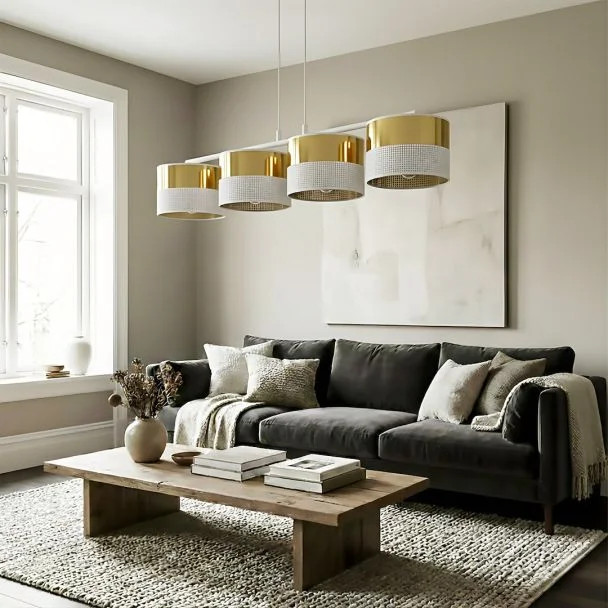 EMIBIG 1650/4 LUX 4 WH GOLD LAMPA WISZĄCA
