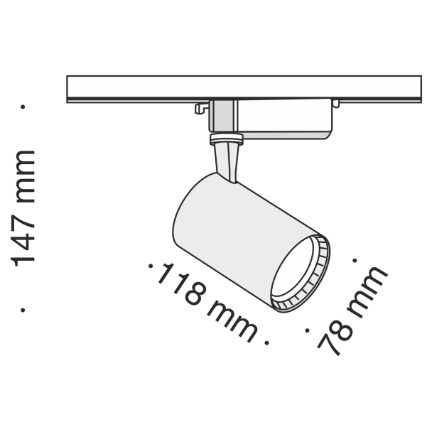 MAYTONI TR003-1-12W3K-B Single phase track system Track lamps Track Lighting Black oprawa 1-fazowy