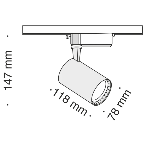 MAYTONI TR003-1-12W3K-B Single phase track system Track lamps Track Lighting Black oprawa 1-fazowy