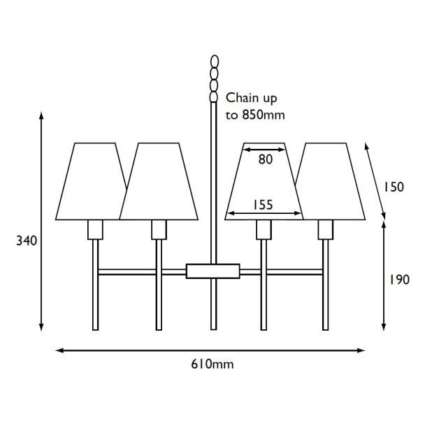 ELSTEAD LUCERNE HQ/LUCERNE 4LT 4Lt Chandelier