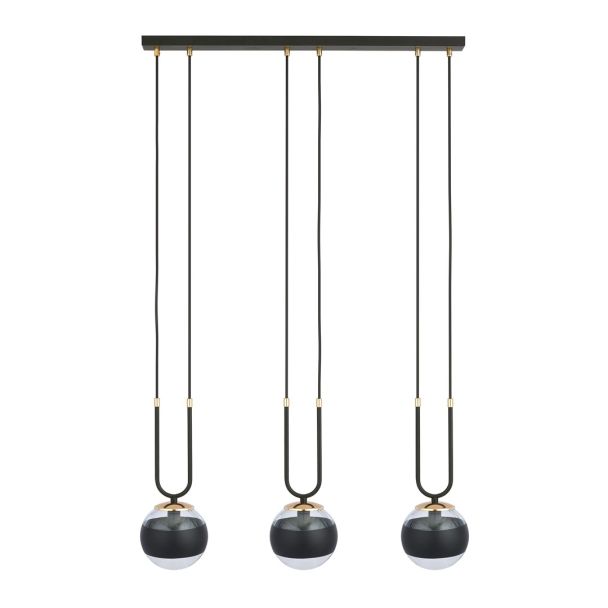 EMIBIG 1113/3 LAMPA WISZĄCA GLAM 3 BLACK/STRIPE