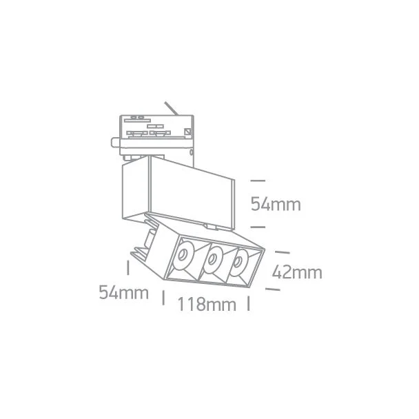 ONE LIGHT 65306BT/B/W Elliniko czarny track spot COB LED 3000K 12W