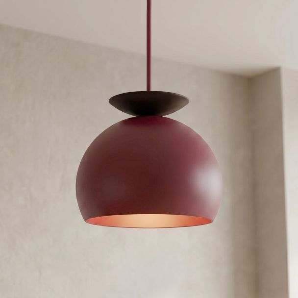 EMIBIG 1755/1 GEO 1 BURGUNDY BLACK Lampa wisząca