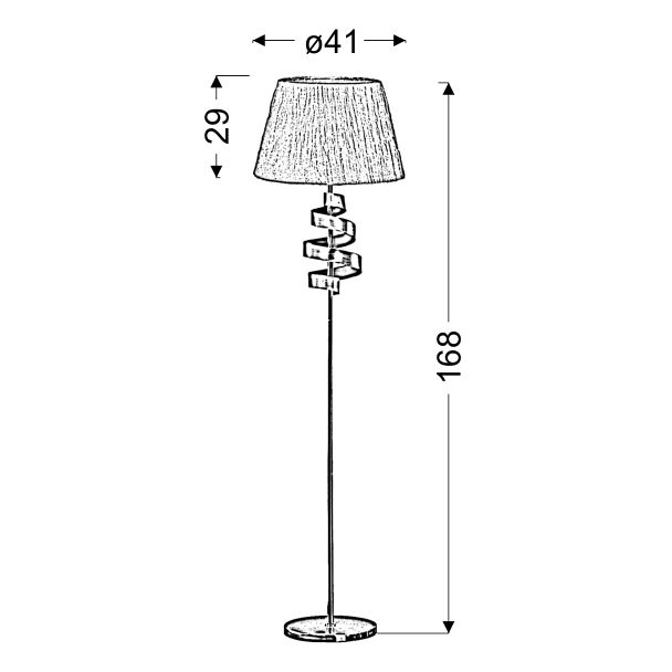 CANDELLUX 51-23506 DENIS LAMPA PODŁOGOWA 1X60W E27 CHROM/ZŁOTY