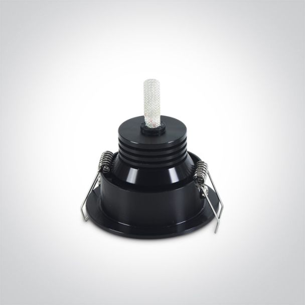 ONE LIGHT 11103B/B/W Psari czarny wpust COB LED 3000K 1W/2W 