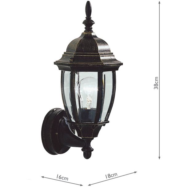 DAR HAM162235 HAMBRO UP/LT W/B BLK GOLD IP43
