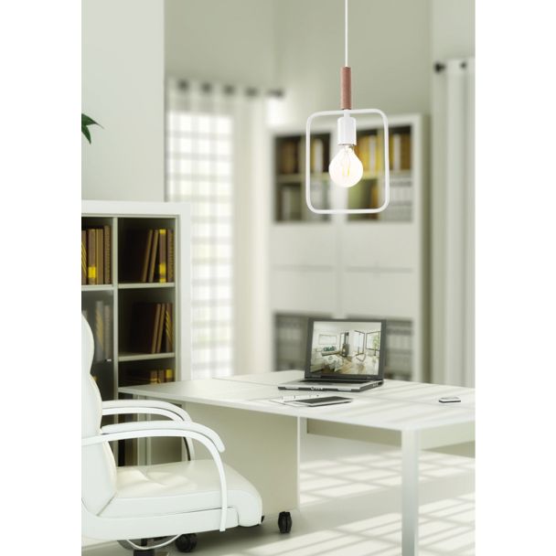 CANDELLUX 31-73563 FRAME LAMPA WISZĄCA 1X60W E27 BIAŁY