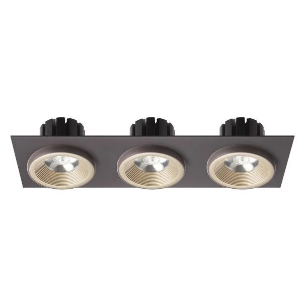 RENDL R13261 SHARM SQ III wpuszczana perłowo-złota/brązowa 230V LED 3x10W 24° 3000K