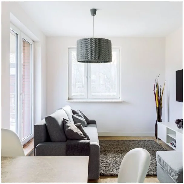 RENDL R13275 AINO 40 wisząca szara chrom 230V E27 28W