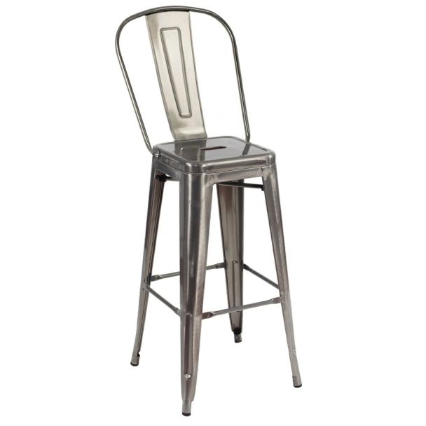 KING HOME KH010100967 Krzesło barowe TOWER BIG BACK 76 (Paris) metal