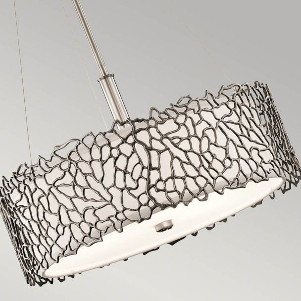 ELSTEAD Silver Coral KL-SILVER-CORAL-P-A 3 Light Duo-Mount Pendant