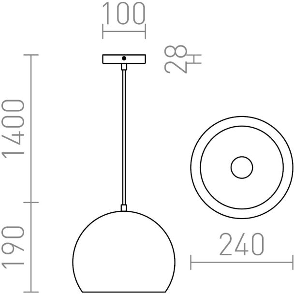 RENDL R12057 BLONDIE 25 wisząca miedź 230V E27 42W