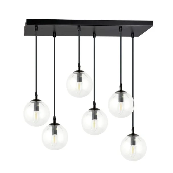 EMIBIG 711/6 LAMPA WISZĄCA COSMO 6 BL TRANSPARENT